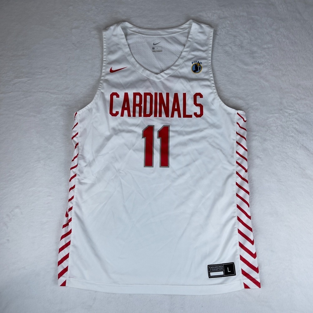 Louisville Cardinals Jersey Mens Large White Sleeveless Nike NCAA Football Sport